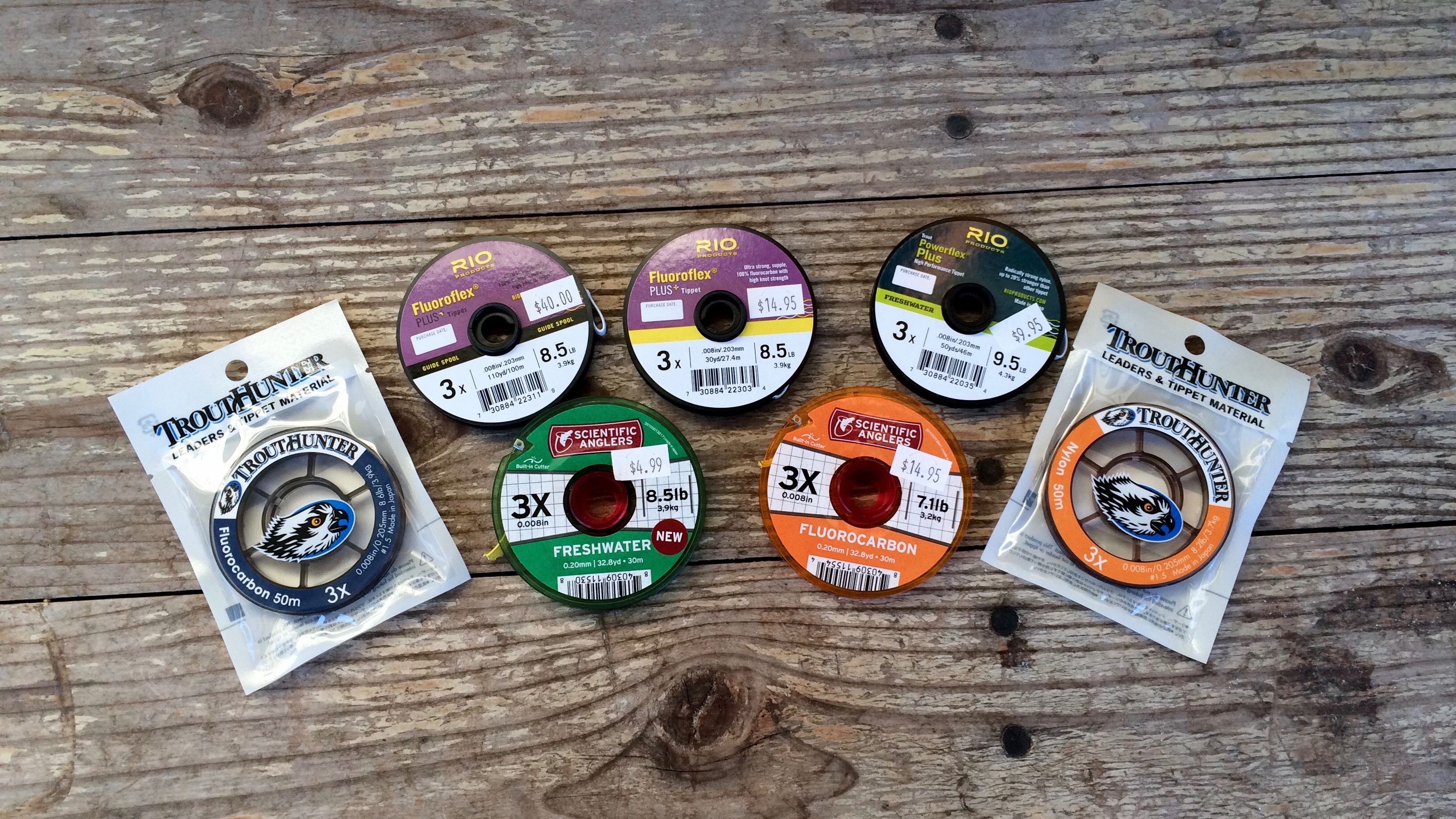 RIO, Scientific Angler, and TroutHunter Tippet Comparison - Headhunters Fly  Shop